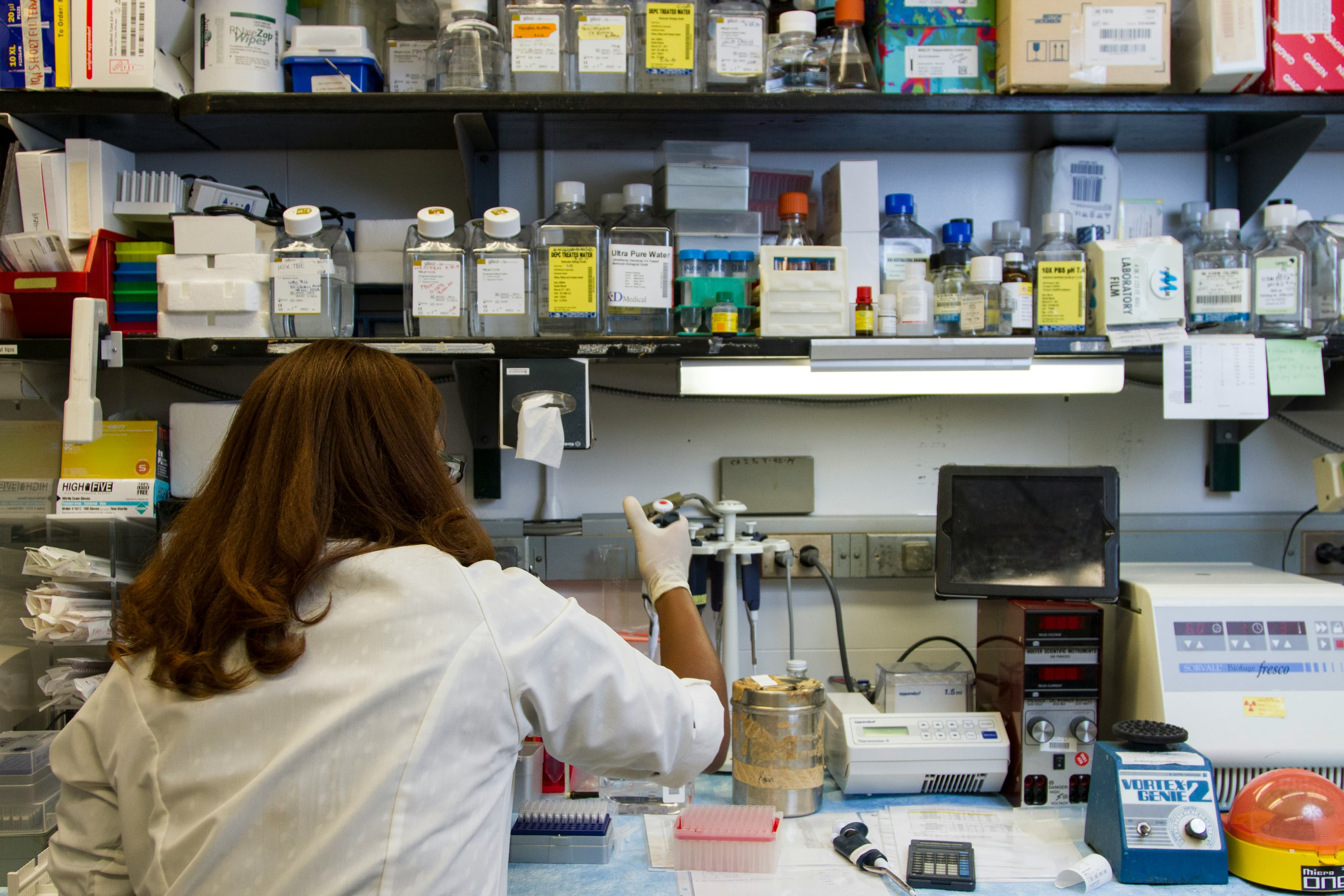 Pharmacist ensuring quality standards